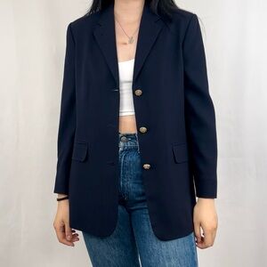 Vintage Talbots Navy Slim Fit Blazer